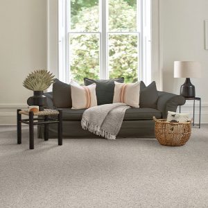 Abingdon Charter Berber Deluxe carpet with wool-blend and textured loop pile, available at Carpets Outlet.